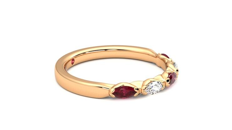 Taylor & Hart Laurel Wedding Ring 360 degree image 8
