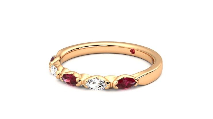 Taylor & Hart Laurel Wedding Ring 360 degree image 23