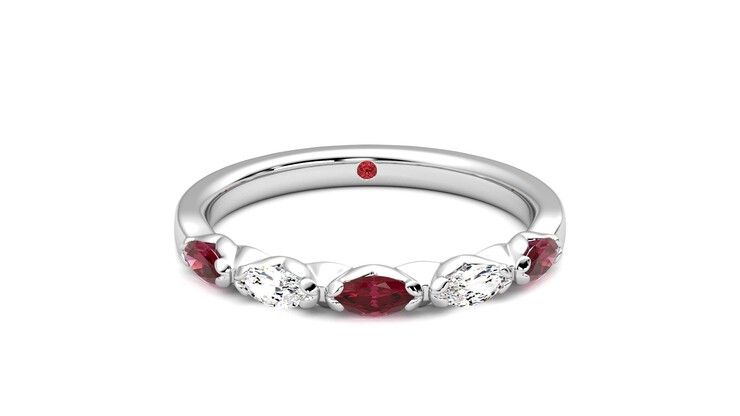 Taylor & Hart Laurel Wedding Ring 360 degree image 1