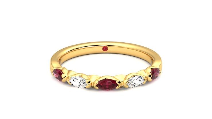 Taylor & Hart Laurel Wedding Ring 360 degree image 1