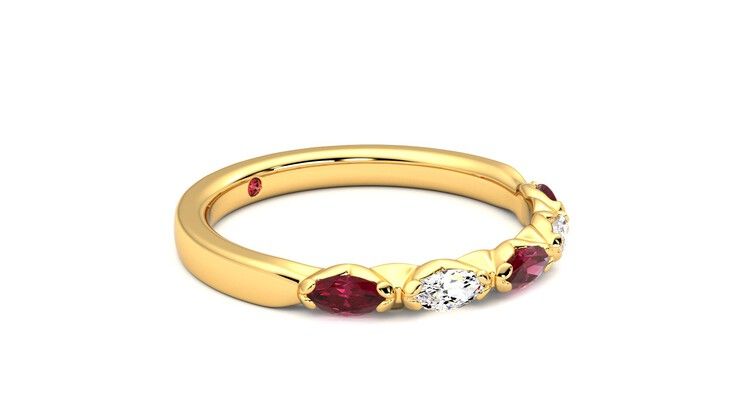 Taylor & Hart Laurel Wedding Ring 360 degree image 7