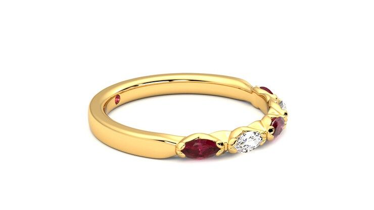 Taylor & Hart Laurel Wedding Ring 360 degree image 8