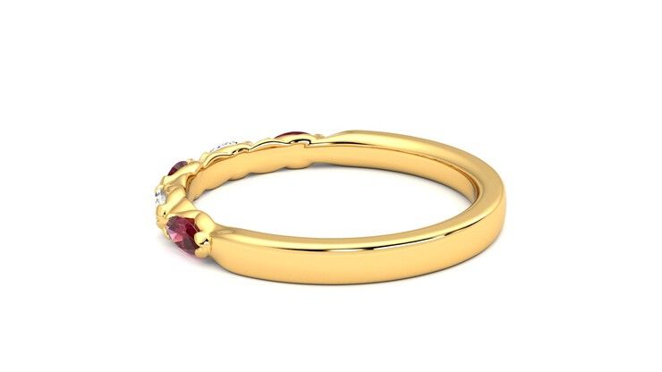 Taylor & Hart Laurel Wedding Ring 360 degree image 19