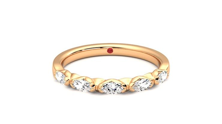 Taylor & Hart Laurel Wedding Ring 360 degree image 1