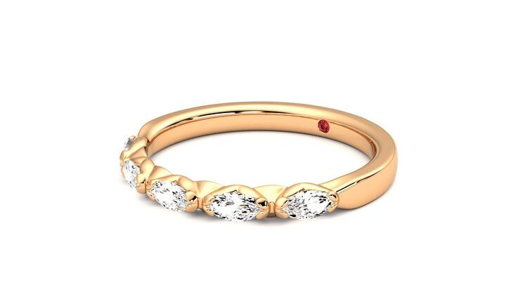 Taylor & Hart Laurel Wedding Ring 360 degree image 24