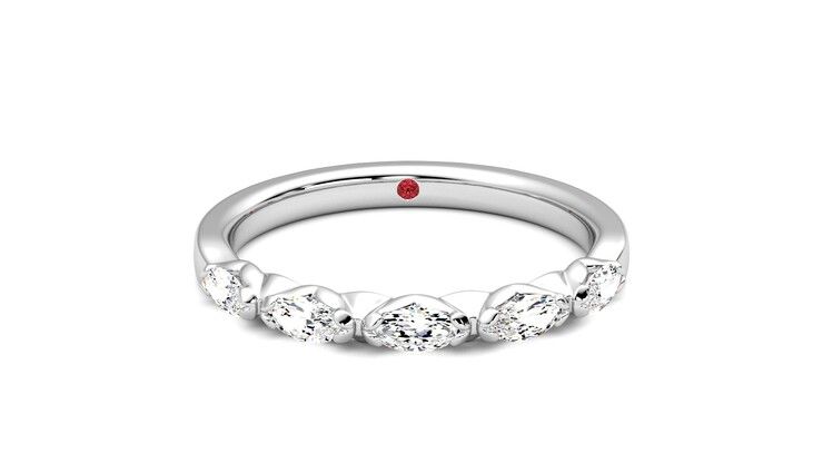 Taylor & Hart Laurel Wedding Ring 360 degree image 1