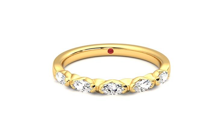 Taylor & Hart Laurel Wedding Ring 360 degree image 1