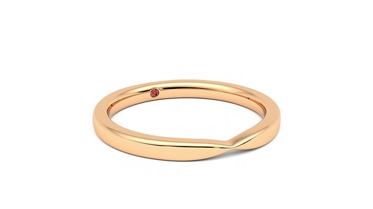 Taylor & Hart Lavender Wedding Ring 360 degree image 5