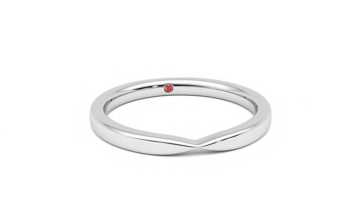 Taylor & Hart Lavender Wedding Ring 360 degree image 3