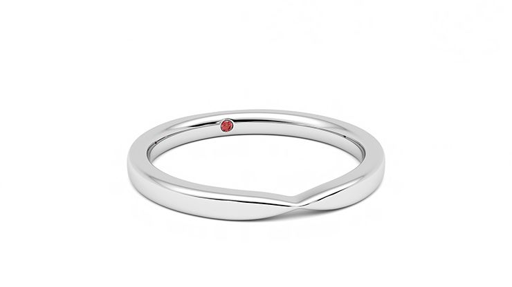 Taylor & Hart Lavender Wedding Ring 360 degree image 4