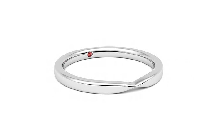Taylor & Hart Lavender Wedding Ring 360 degree image 5