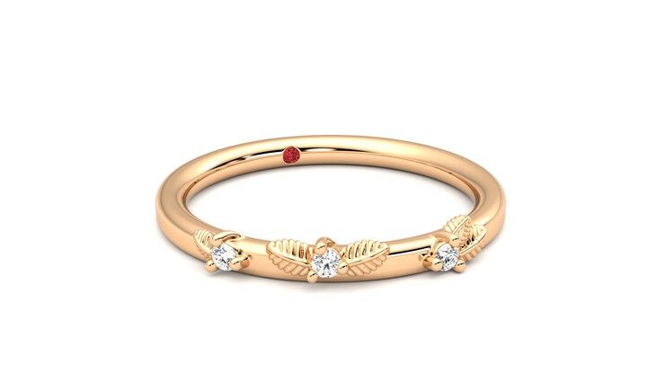 Taylor & Hart Lorierre Wedding Ring 360 degree image 4