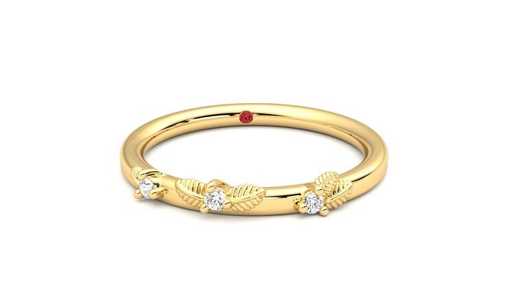 Taylor & Hart Lorierre Wedding Ring 360 degree image 2