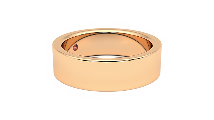 Solid rose gold hot sale wedding band