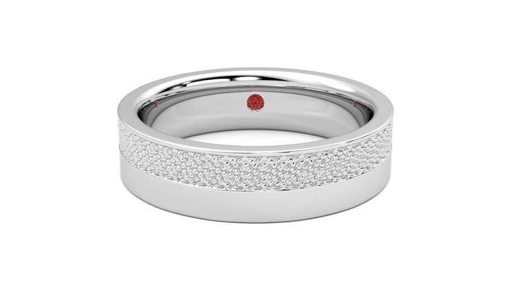 Taylor & Hart Morus Platinum Wedding Ring 360 detail 01