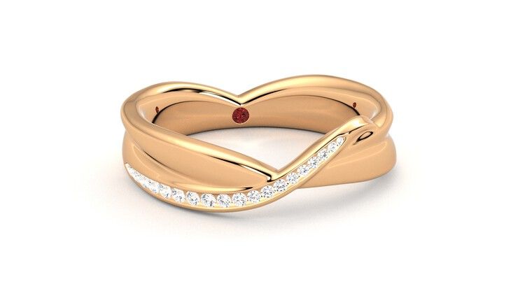 Taylor & Hart Nueva Wedding Ring 360 degree image 3