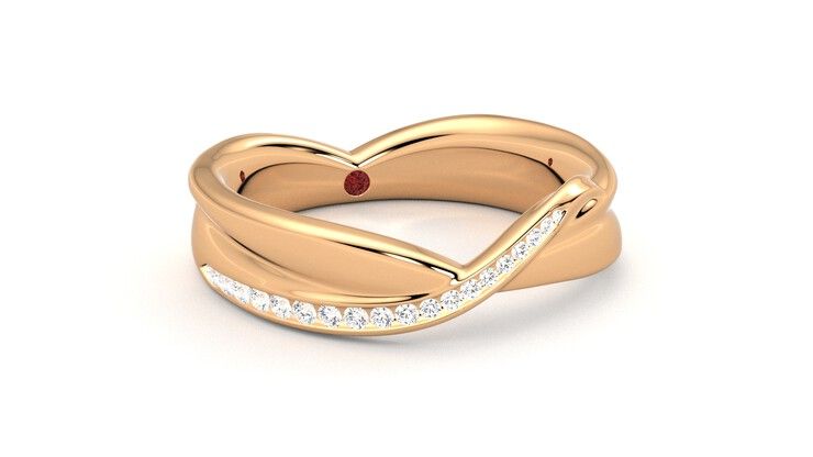 Taylor & Hart Nueva Wedding Ring 360 degree image 4
