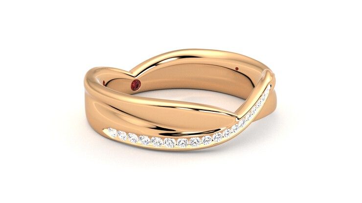Taylor & Hart Nueva Wedding Ring 360 degree image 6