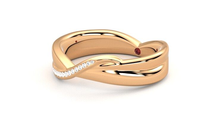 Taylor & Hart Nueva Wedding Ring 360 degree image 24