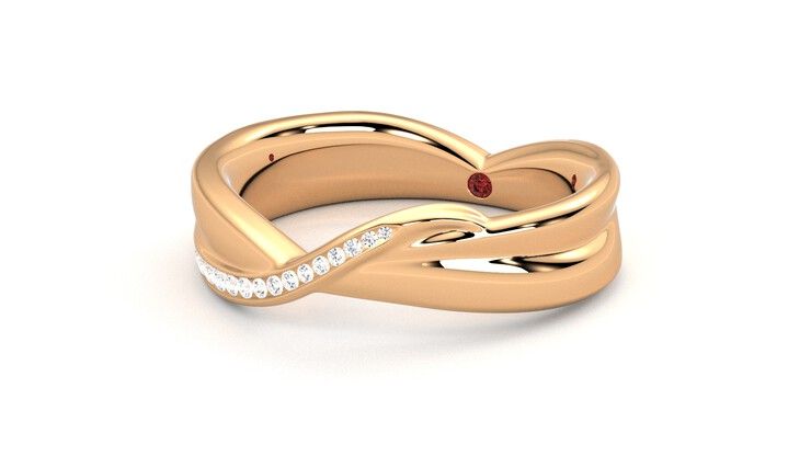 Taylor & Hart Nueva Wedding Ring 360 degree image 25