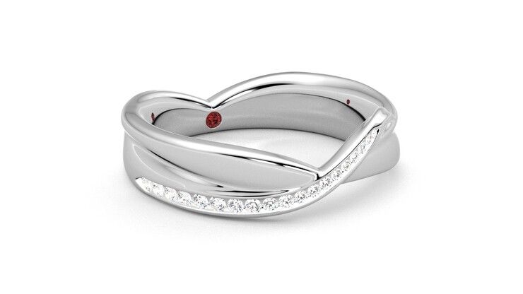 Taylor & Hart Nueva Wedding Ring 360 degree image 5