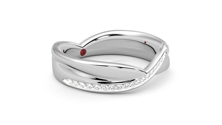 Taylor & Hart Nueva Wedding Ring 360 degree image 6