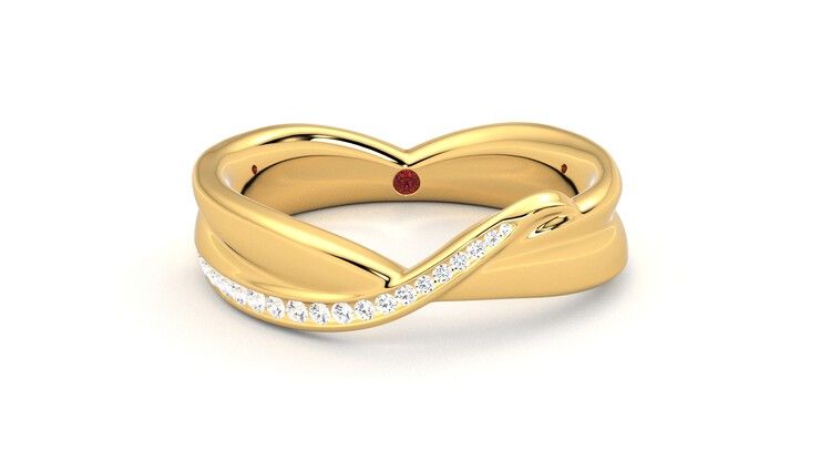 Taylor & Hart Nueva Wedding Ring 360 degree image 1