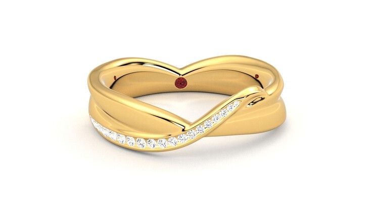 Taylor & Hart Nueva Wedding Ring 360 degree image 2
