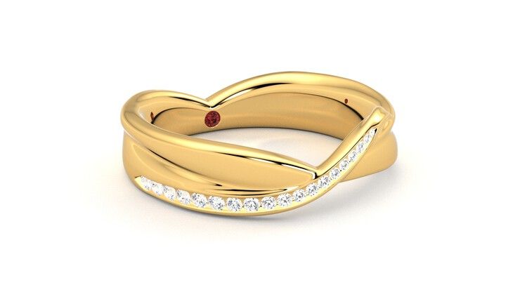 Taylor & Hart Nueva Wedding Ring 360 degree image 5