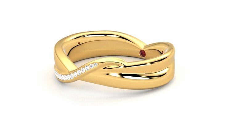 Taylor & Hart Nueva Wedding Ring 360 degree image 24