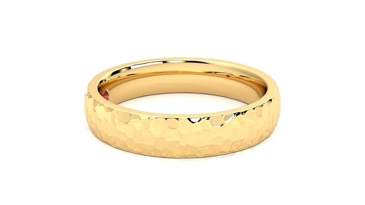 Taylor & Hart Oak Wedding Ring 360 degree image 9