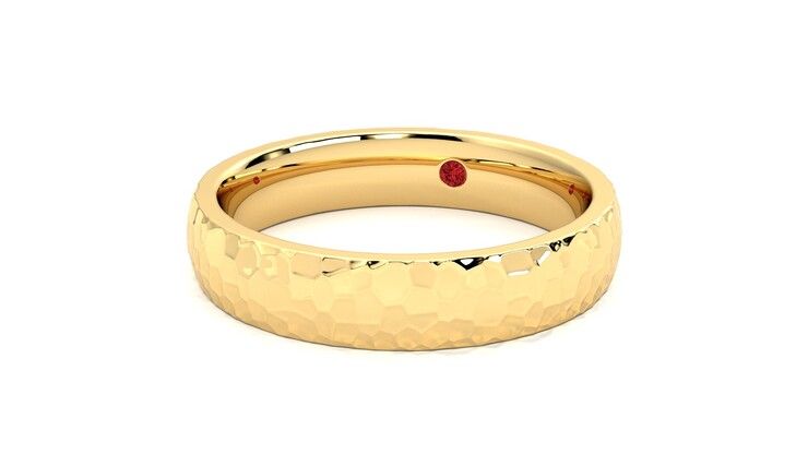 Taylor & Hart Oak Wedding Ring 360 degree image 26