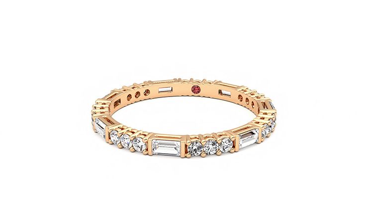 Taylor & Hart Orchid Wedding Ring 360 degree image 27