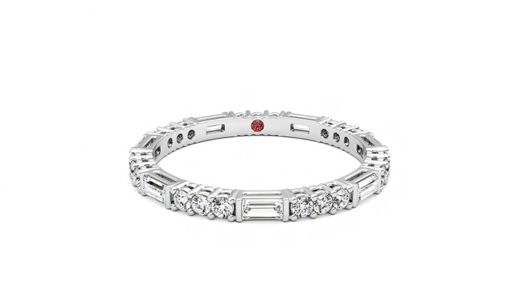 Taylor & Hart Orchid Wedding Ring 360 degree image 1