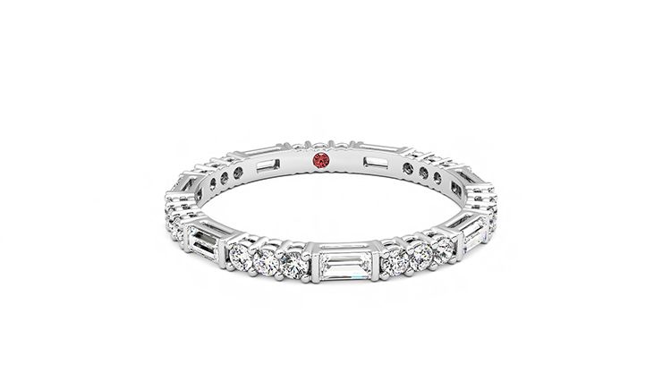 Taylor & Hart Orchid Wedding Ring 360 degree image 2