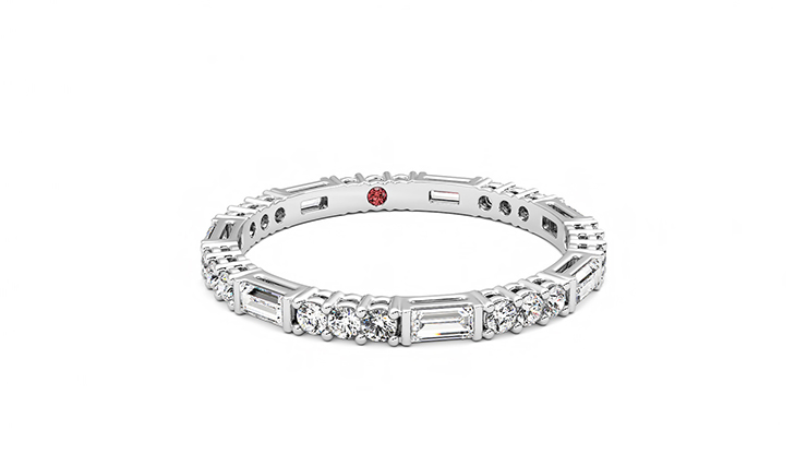 Taylor & Hart Orchid Wedding Ring 360 degree image 3