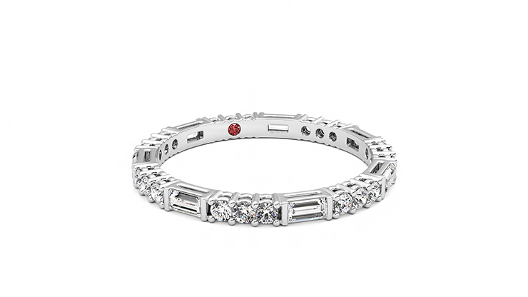 Taylor & Hart Orchid Wedding Ring 360 degree image 4