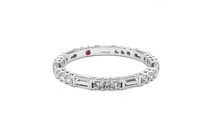 Taylor & Hart Orchid Wedding Ring 360 degree image 5