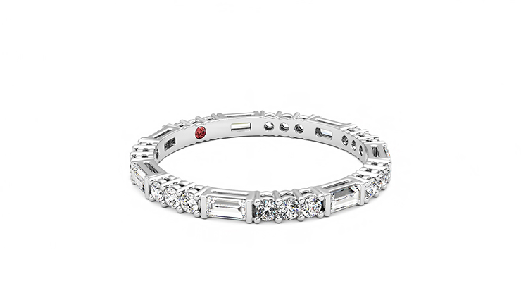 Taylor & Hart Orchid Wedding Ring 360 degree image 6