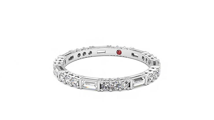 Taylor & Hart Orchid Wedding Ring 360 degree image 26
