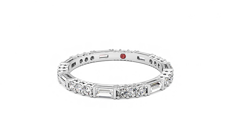 Taylor & Hart Orchid Wedding Ring 360 degree image 27