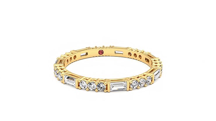 Taylor & Hart Orchid Wedding Ring 360 degree image 3