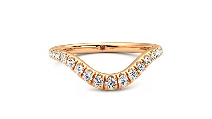 Taylor & Hart Peak Wedding Ring 360 degree image 1