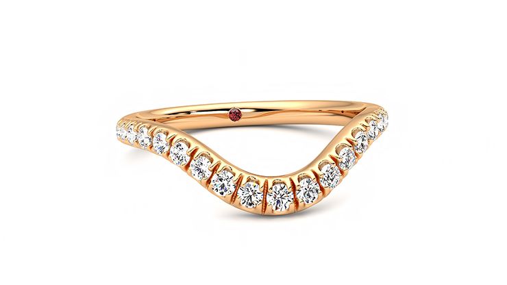 Taylor & Hart Peak Wedding Ring 360 degree image 2