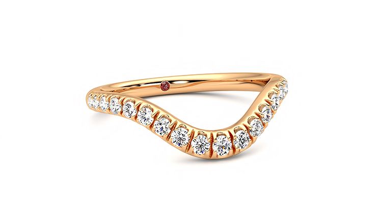 Taylor & Hart Peak Wedding Ring 360 degree image 3