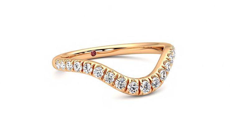 Taylor & Hart Peak Wedding Ring 360 degree image 4