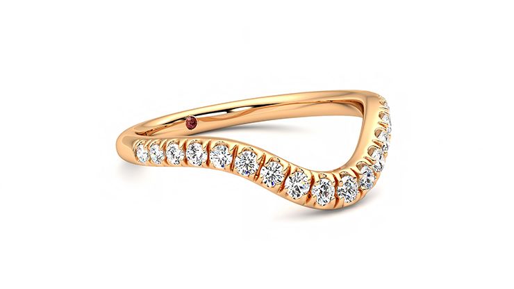 Taylor & Hart Peak Wedding Ring 360 degree image 5