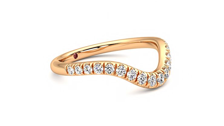 Taylor & Hart Peak Wedding Ring 360 degree image 6