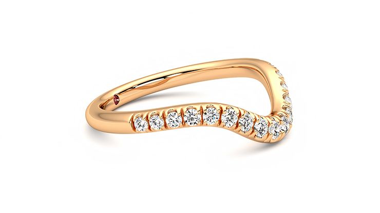 Taylor & Hart Peak Wedding Ring 360 degree image 7