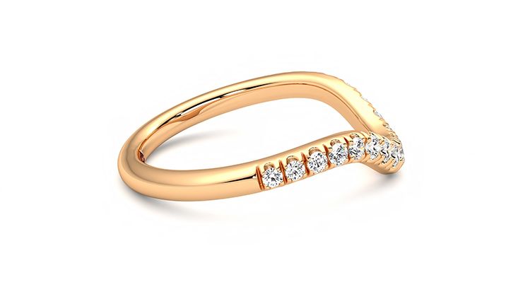 Taylor & Hart Peak Wedding Ring 360 degree image 9